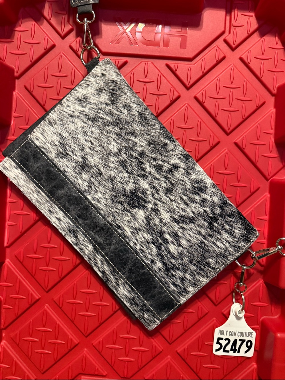 Holy Cow Couture Black & White Cowhide Classy Cowgirl crossbody
